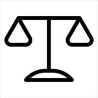 A balance scale icon on a white background vector