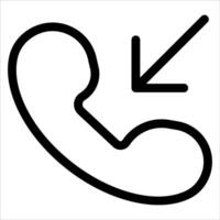A new phone icon with an arrow pointing to the left vector