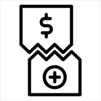 A new unique black and white icon of a dollar sign and a dollar sign vector