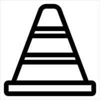 A new unique traffic cone icon on a white background vector