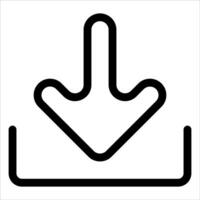 a new unique outline Download icon vector