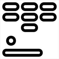 A unique black and white icon of a computer keyboard vector