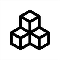 A unique black and white image of a cube vector