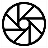 A new unique black and white image of a camera lens vector