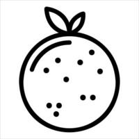 unique An orange with dots on it is shown in a line vector