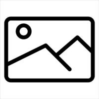 A black and white image of a mountain and a sun vector