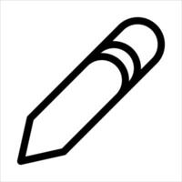 A new unique black and white line drawing of a pencil vector