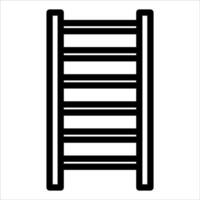 A unique black and white illustration of a ladder vector