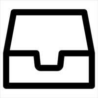 A unique black and white icon of a box vector