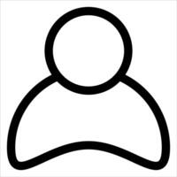 A new person icon with a black outline vector