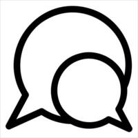A unique black and white speech bubble icon in white background vector