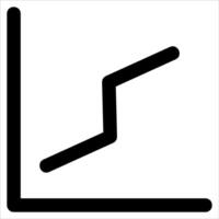 A unique black and white icon of a graph in white background vector