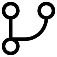 A unique black and white icon of a circle with two circles vector