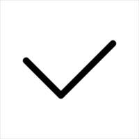 unique outline Check mark icon vector