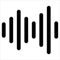 unique An audio wave icon in white background vector
