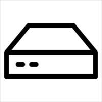 A new unique black and white icon of a computer in white background vector