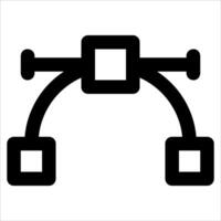 A unique black and white icon of a bridge in white background vector
