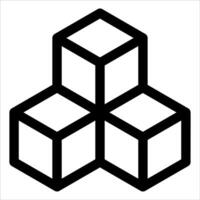 A new unique black and white image of a cube vector