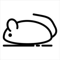 unique outline Mouse icon vector