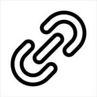 A new unique black and white icon of a link vector