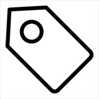 A new unique black and white image of a tag vector