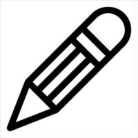 A unique black and white pencil icon in white background vector