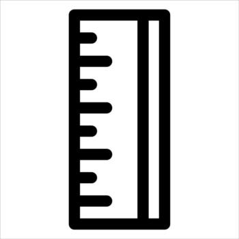 A unique ruler icon in white background vector