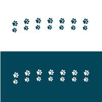 brush line in the form of cat paws vector