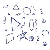 simple hand drawn set elements vector