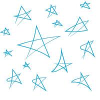 Cute hand drawn background with stars vector