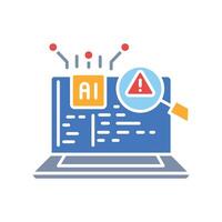 automation proofreading editing color flat icon for digital and print projects. vector