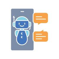 AI-powered Chatbots black line. icon. vector
