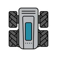 scout robots color line icon for digital and print projects. vector