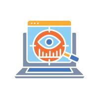 analysis ratings color flat icon for digital and print projects. vector