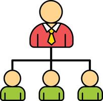Team Hierarchy with Leader Illustration vector
