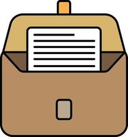 Folder with document inside illustration vector