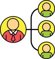 Team Management Structure Illustration vector