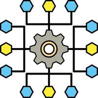 Centralized Network System Illustration vector