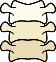 Spinal vertebrae section simple view illustration vector