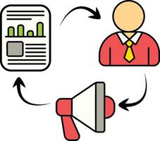 Communication of data insights illustration vector
