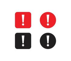exclamation mark icon. exclamation mark symbol set. Warning and Alert Symbols vector