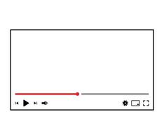 sample media player interface for web apps with playback controls vector