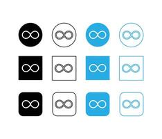 Infinity sign. infinity loop symbol. infinity endless connection symbol set for mobile and web apps vector