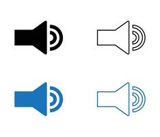 sound icon set. volume adjust preferences for mobile and web apps vector