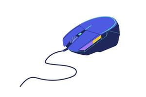 Illustration computer mouse with scroll wheel and buttons. Hand drawn cute cartoon pc mouse. computer accessory sticker in colored doodle style. vector