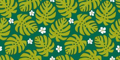 Modern colorful tropical pattern with . Cute botanical abstract contemporary seamless pattern with exotic plants vector