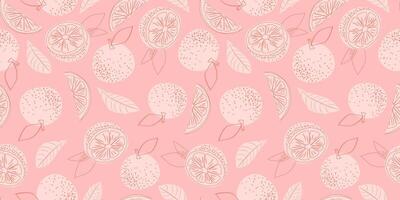 Seamless pattern with pomegranate fruits and seeds vector