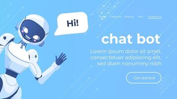 Robot woman waved his hand. AI Content Generator. Chatbot technology. Technology and engineering concept vector