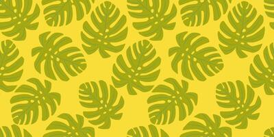Modern colorful tropical pattern with . Cute botanical abstract contemporary seamless pattern with exotic plants. vector