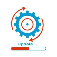 Update application progress icon on white background. vector